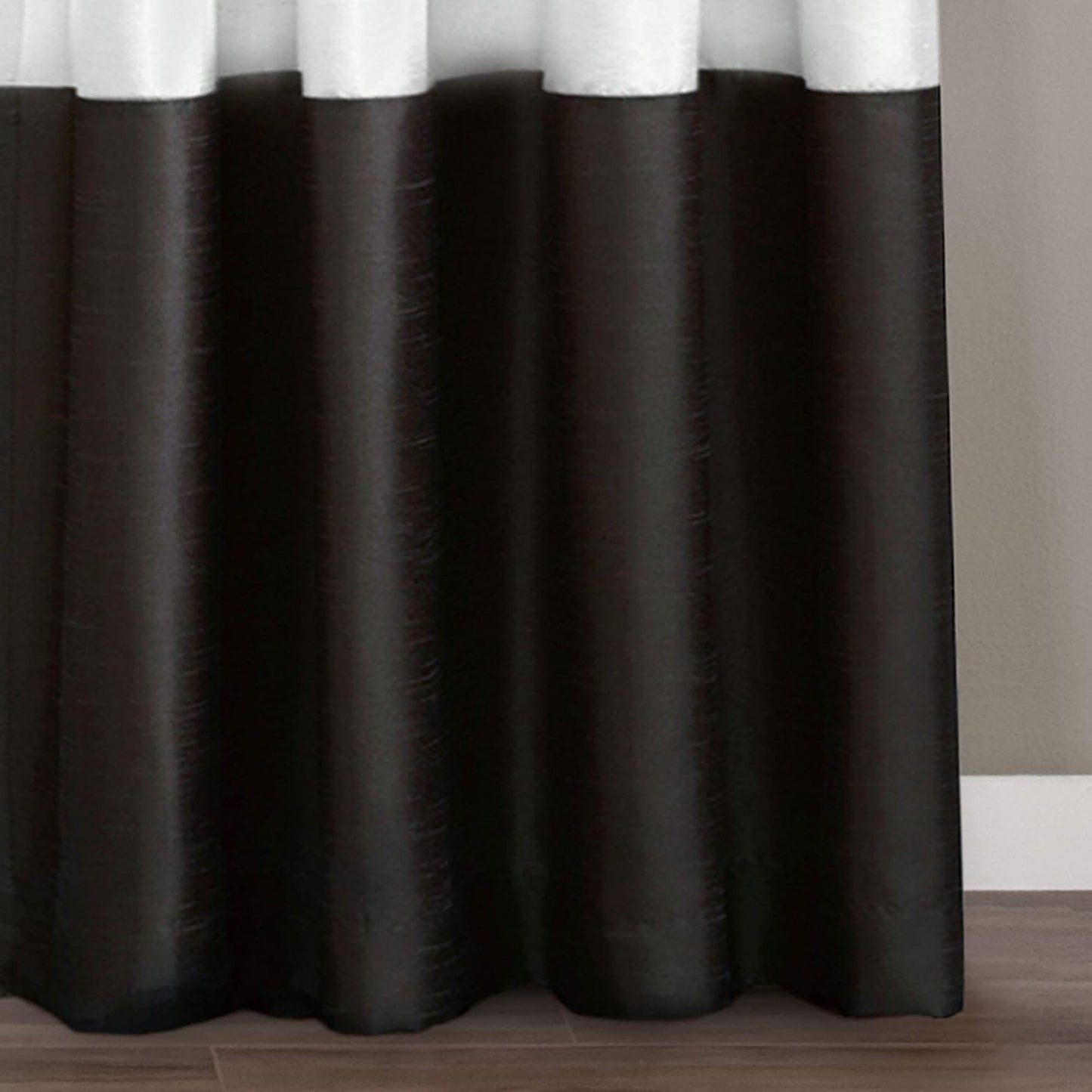 Window Curtain Panel Set of 2 84x54 inch - Black and White