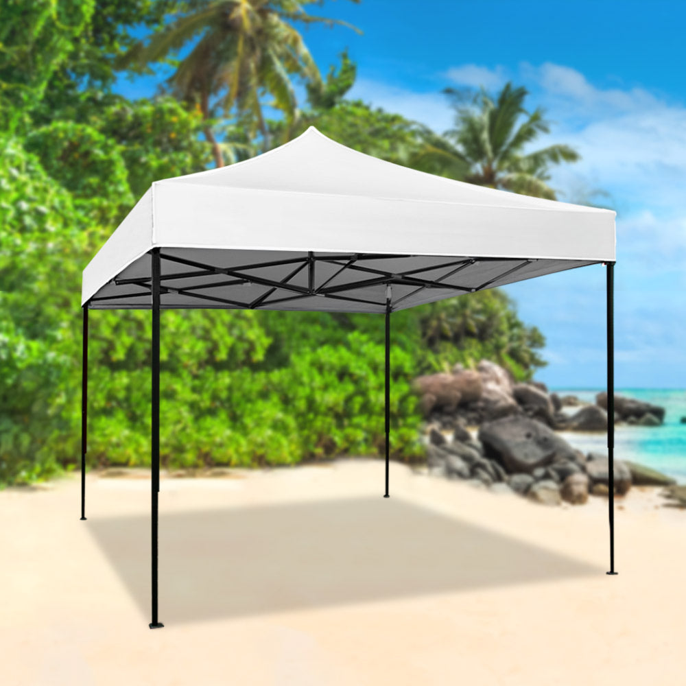 Gazebo Pop Up Marquee Outdoor Wedding Tent Kit White - 3x3m