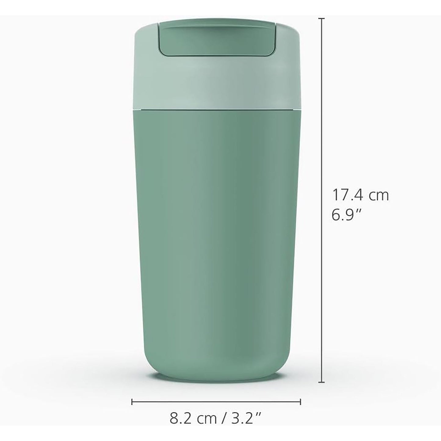 Leak Proof Sipp Travel Mug with Flip Top Cap 454 ml - Green