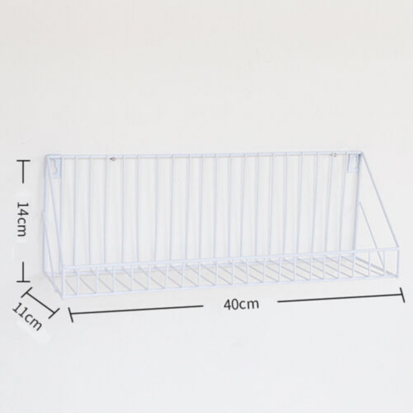 White Industrial Wall DIY Storage Rack Floating Metal Wire Shelf Unit