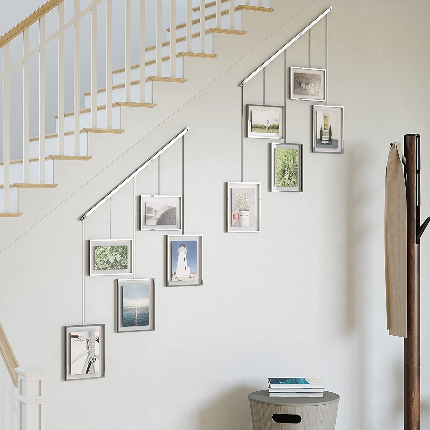 Adjustable Picture Frame Gallery Collage Set for Artwork and More - Chrome