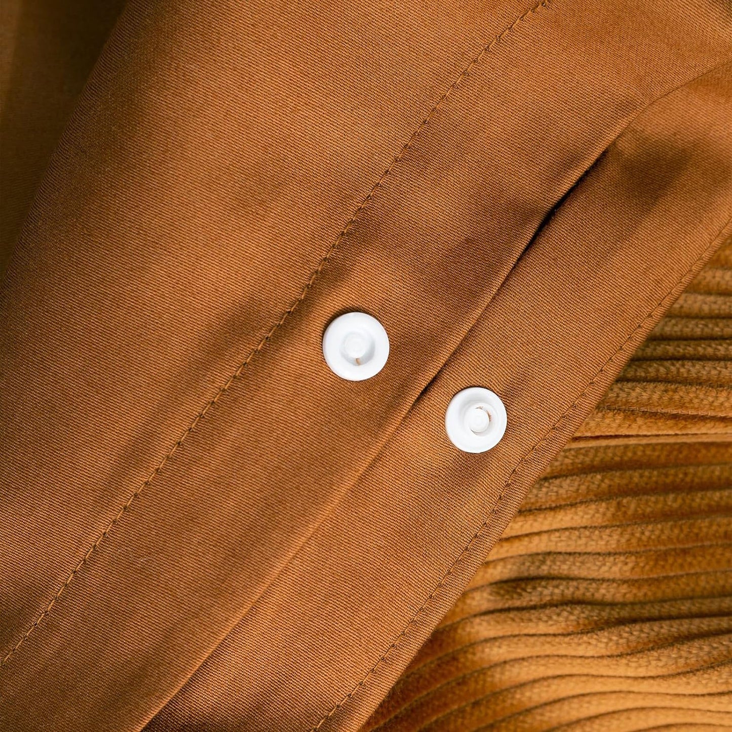 100% Soft Comfortable Cotton Corduroy Durable Doona Quilt Cover Set - Rust