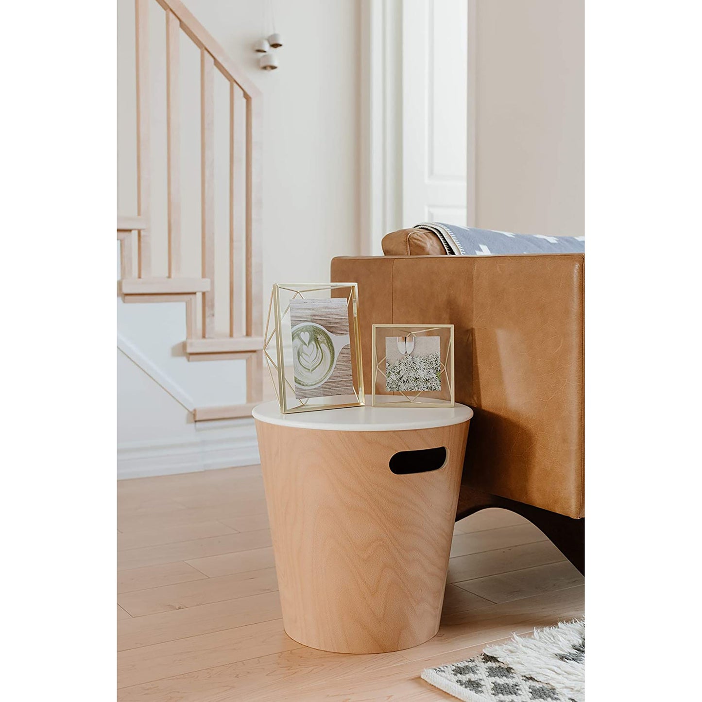 Geometric Prisma Picture Frame Photo Display for Desk Wall 4x4 Inch- Silver