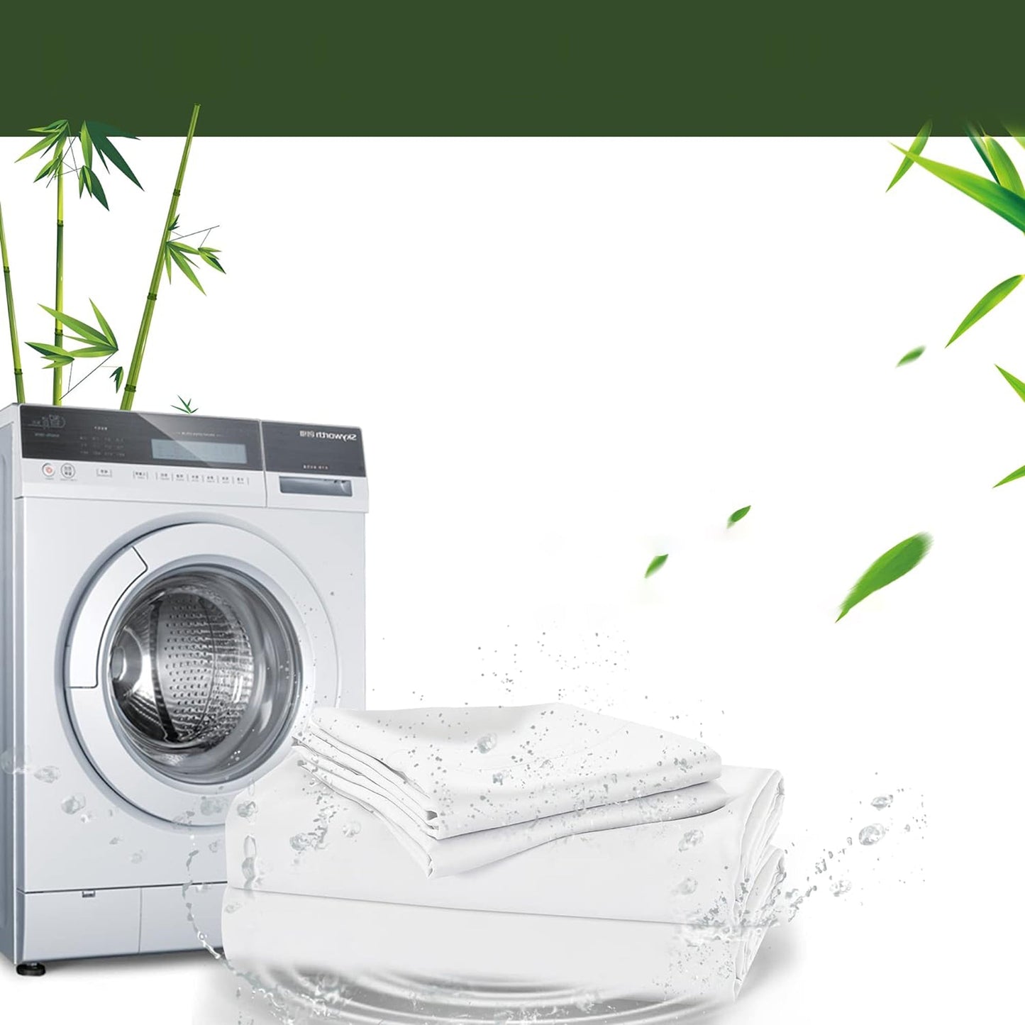 100% Bamboo Luxuriously Breathable and Silky Soft Bed Sheet Set - White