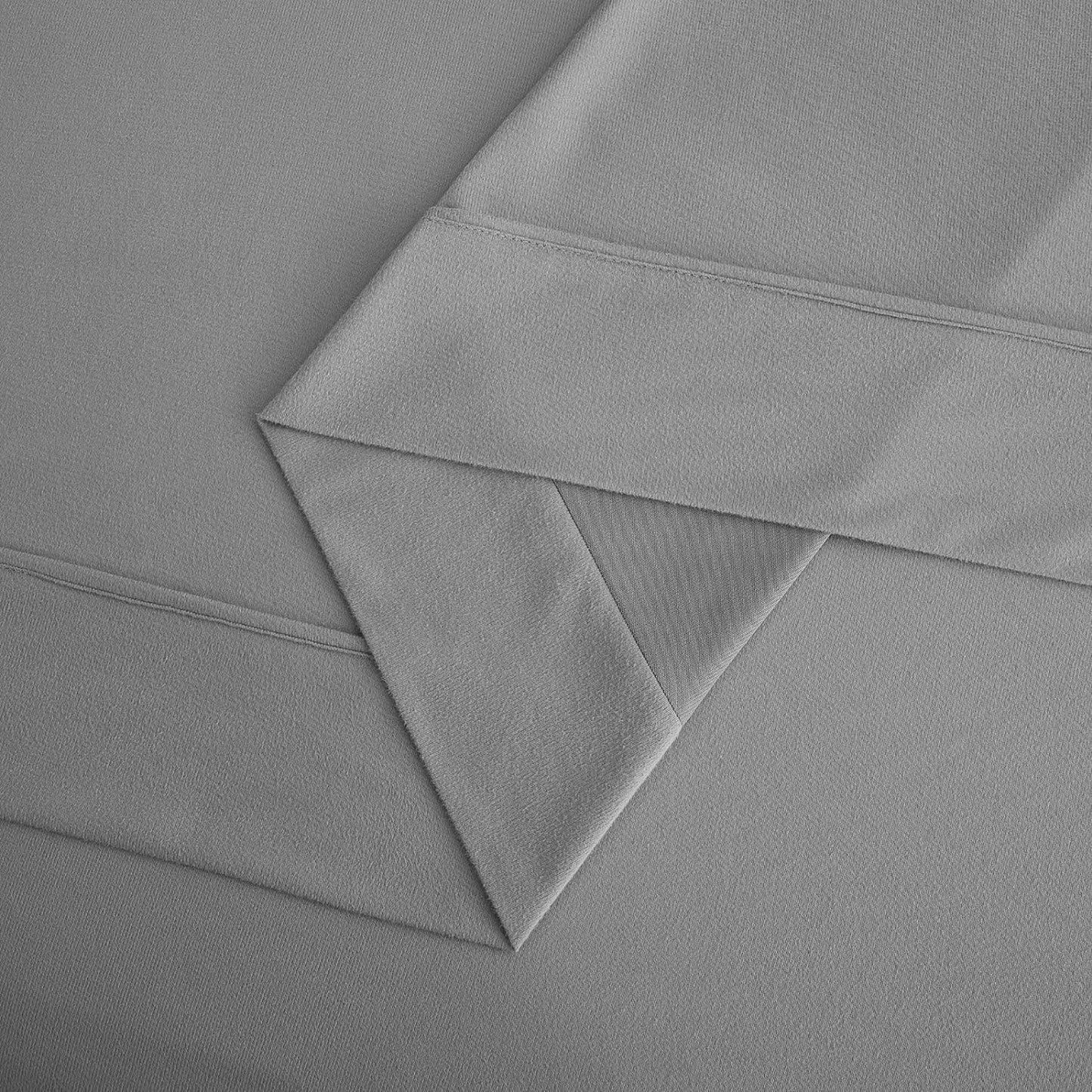 130 GSM Flannelette Soft Luxurious Micro Flannel Bed Sheet Set - Silver
