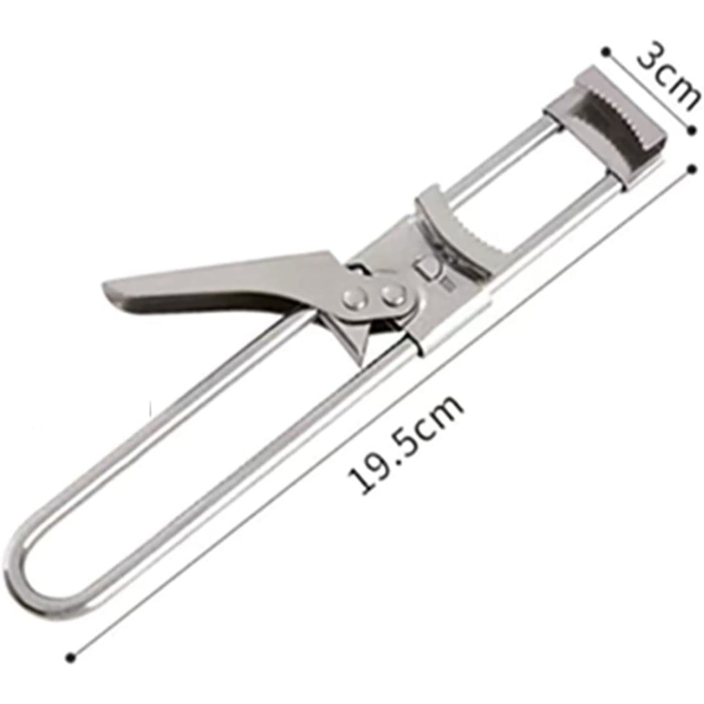 Adjustable Multifunctional Stainless Steel Can Opener Jar Lid Gripper - Silver