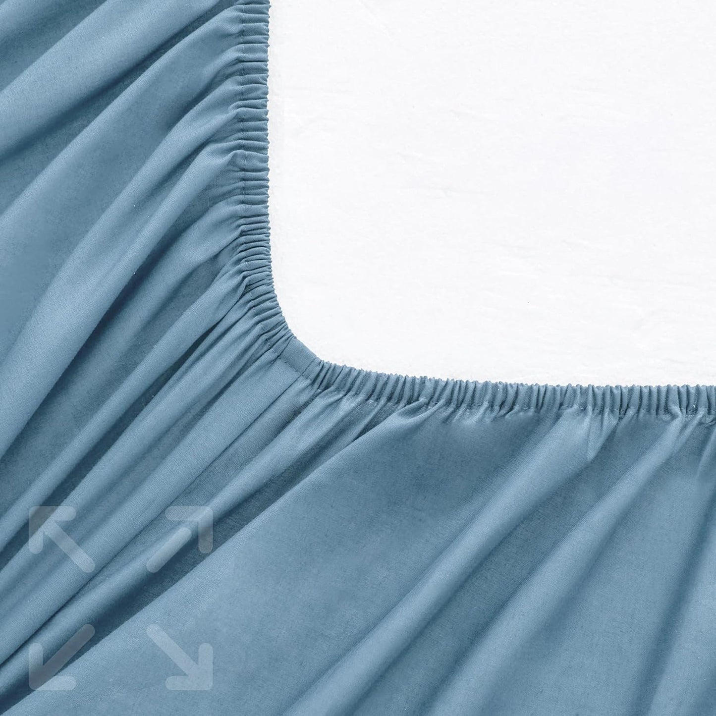 1000TC Cotton Blend Soft and Breathable Fitted Sheet 40cm Deep Pocket - Dusty Blue