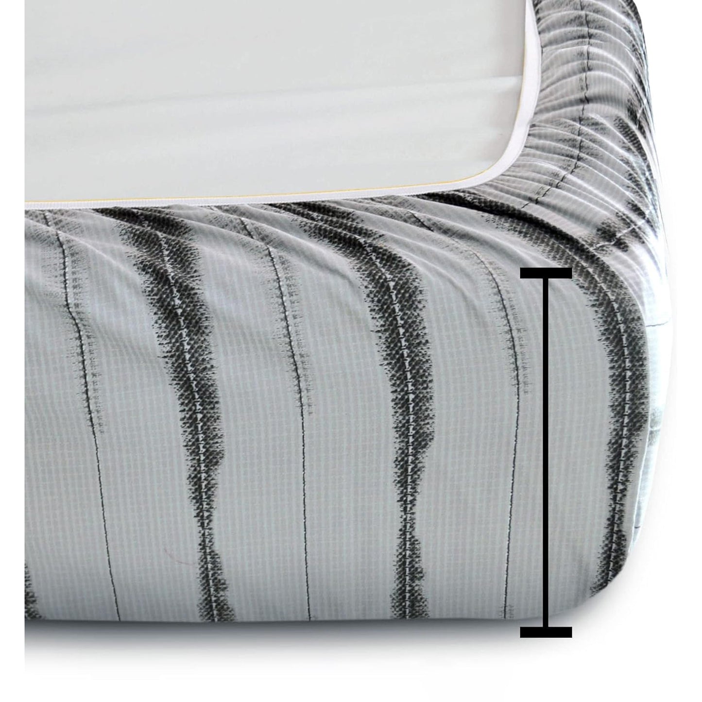 Soft and Lightweight Microfibre Deep Bed Sheet Set - Smoke Grey