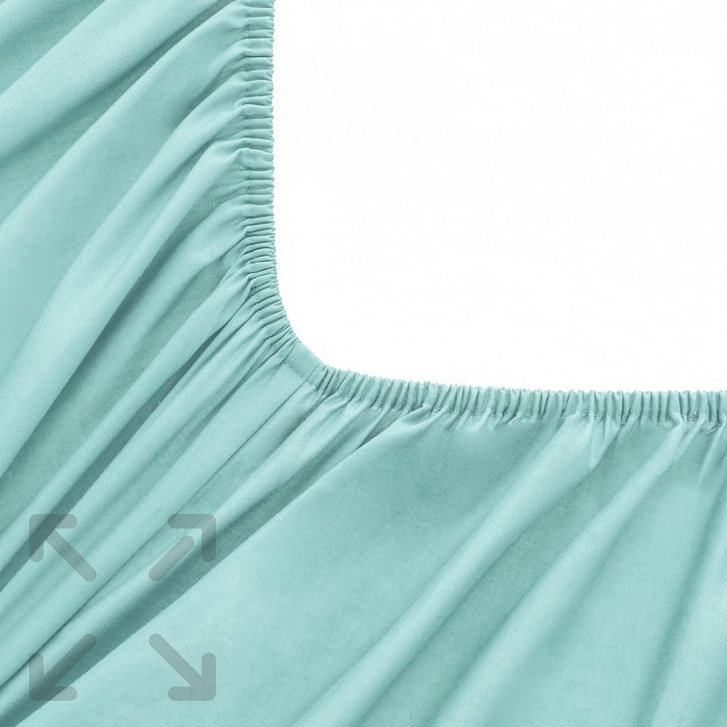 1000TC Cotton Blend Soft and Breathable Fitted Sheet 40cm Deep Pocket - Mint