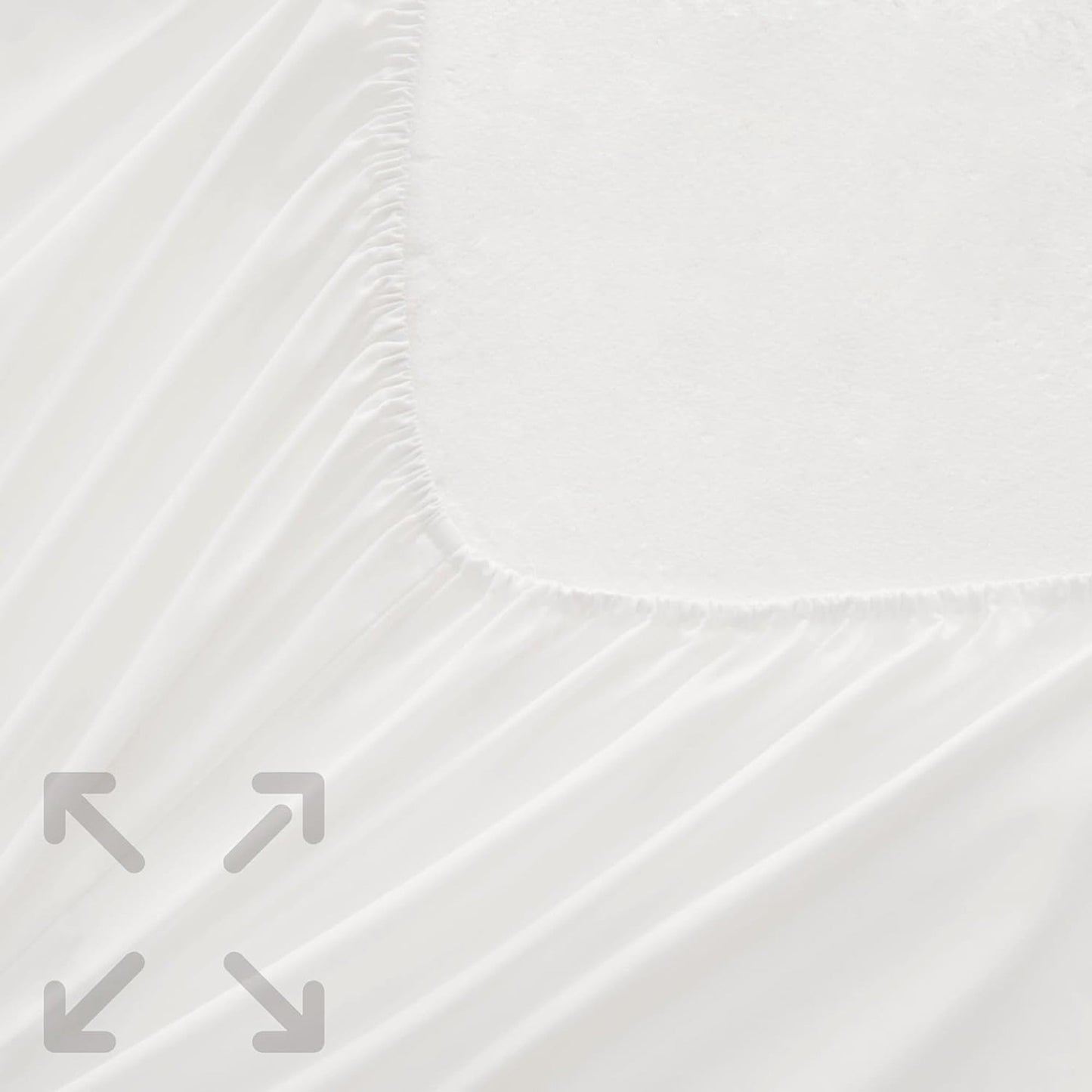 1000TC Cotton Blend Soft and Breathable Fitted Sheet 40cm Deep Pocket - White