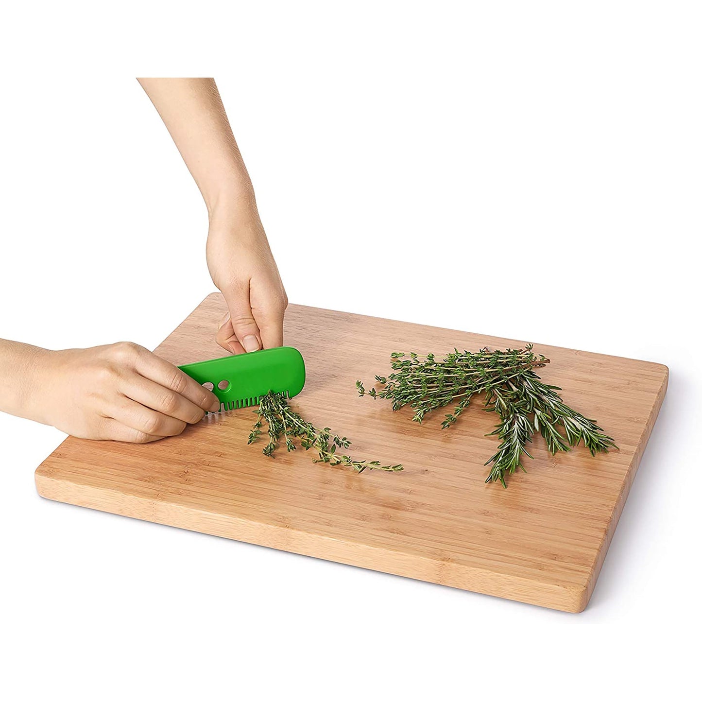 Quick and Efficient Herb and Kale Stripping Comb - Green