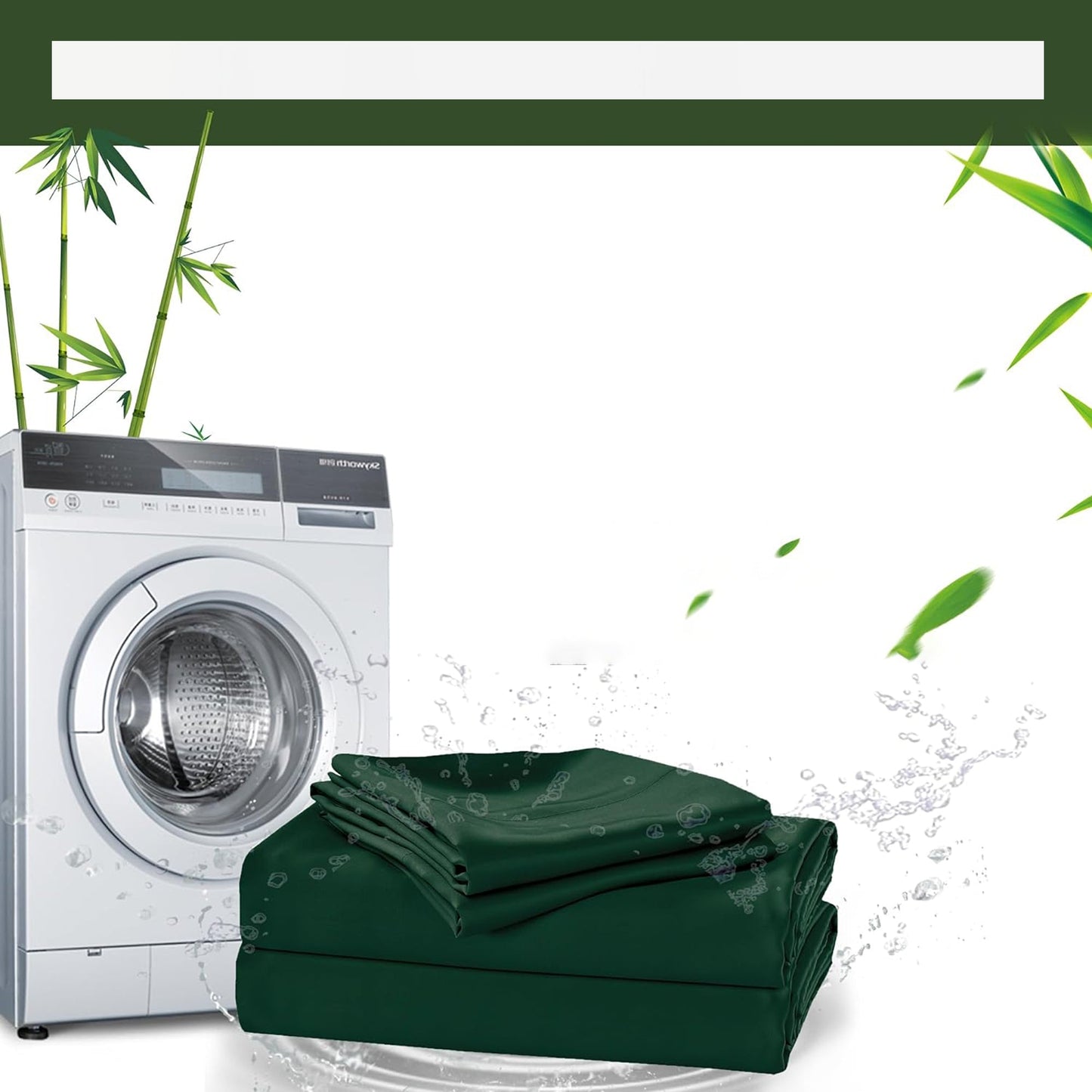 2 Pack Cooling Breathable Pillowcase with Envelope Closure - Forest Green