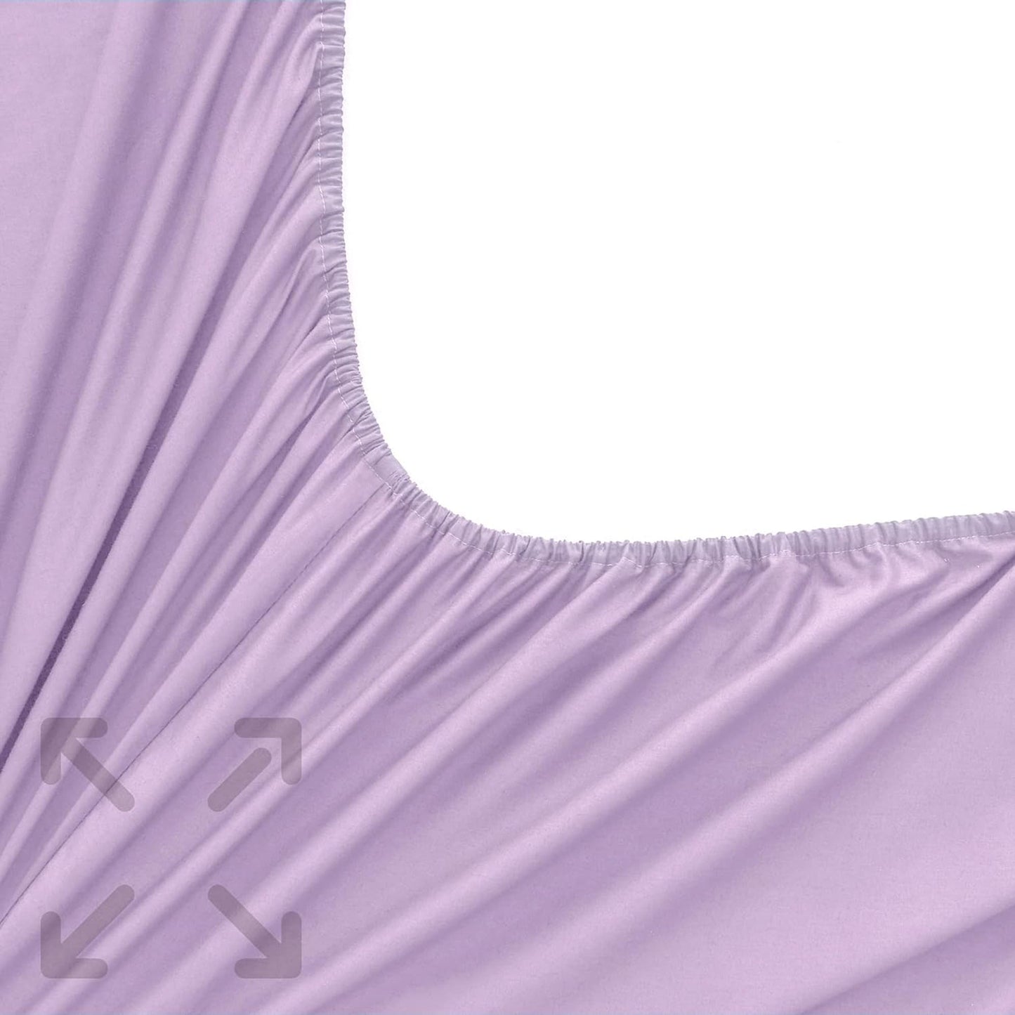 1200TC Sateen Weave Premium 100% Cotton Fitted Sheet - Lavender