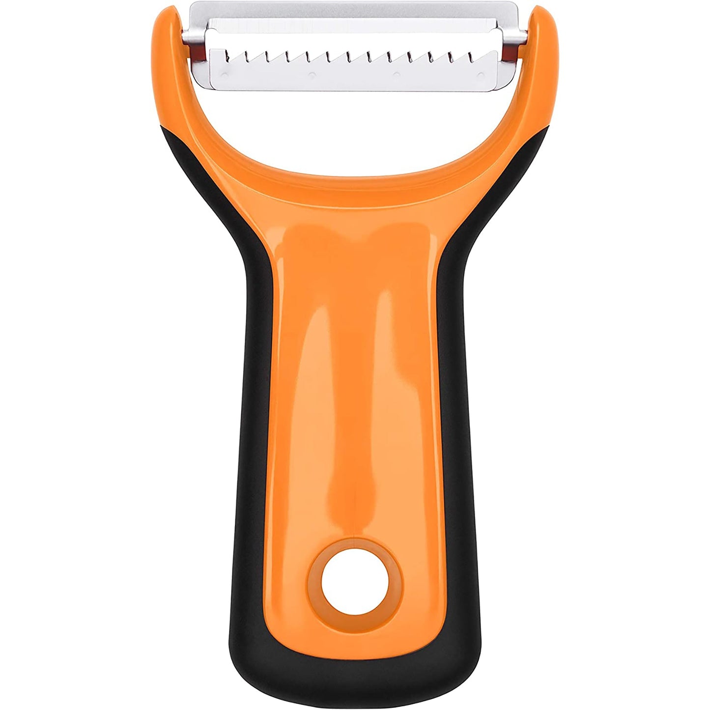 Japanese Stainless Steel Sharp Vegetable Julienne Peeler - Black and Orange