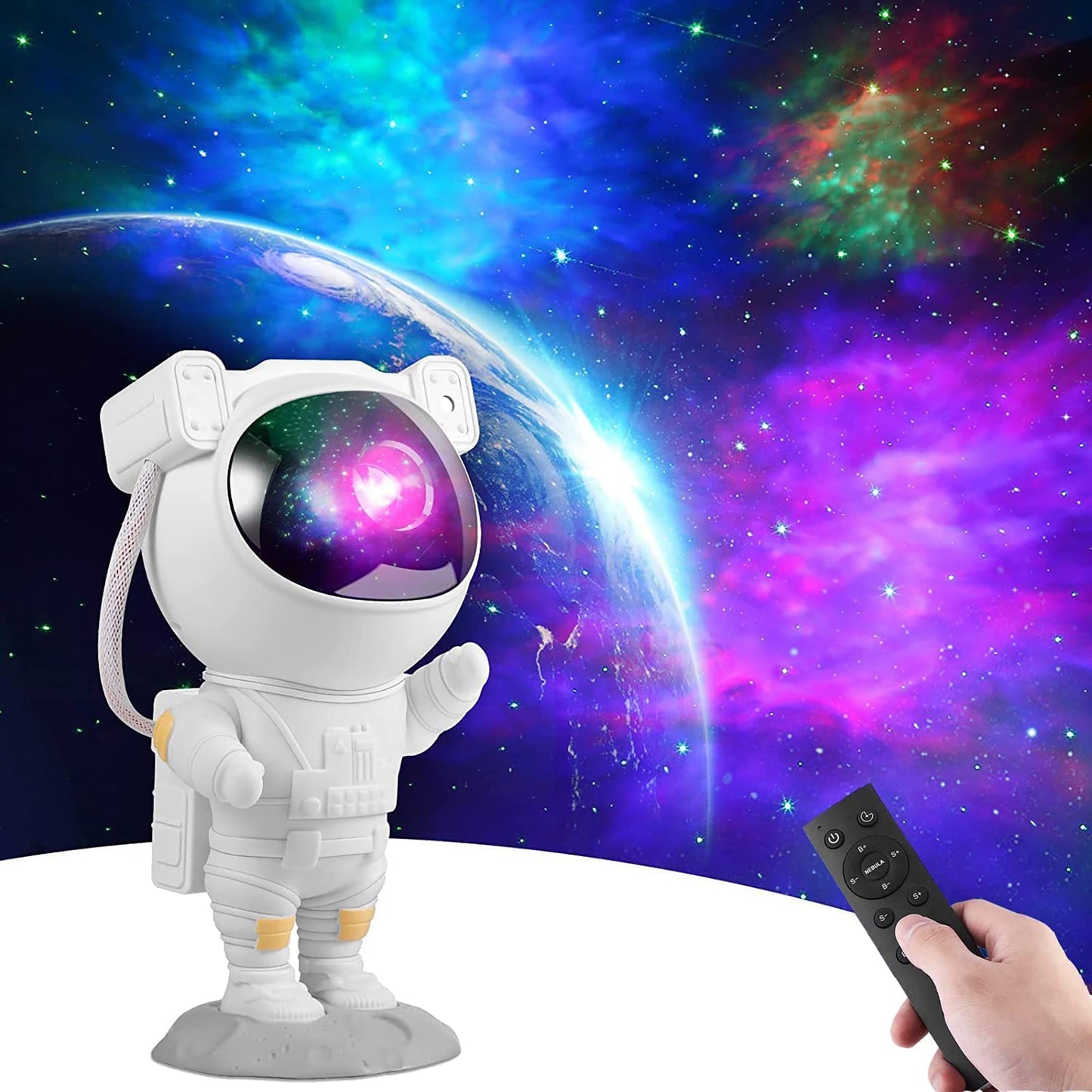 LED Night Light Astronaut Star Projector with Timer and Remote Control Room Decor
