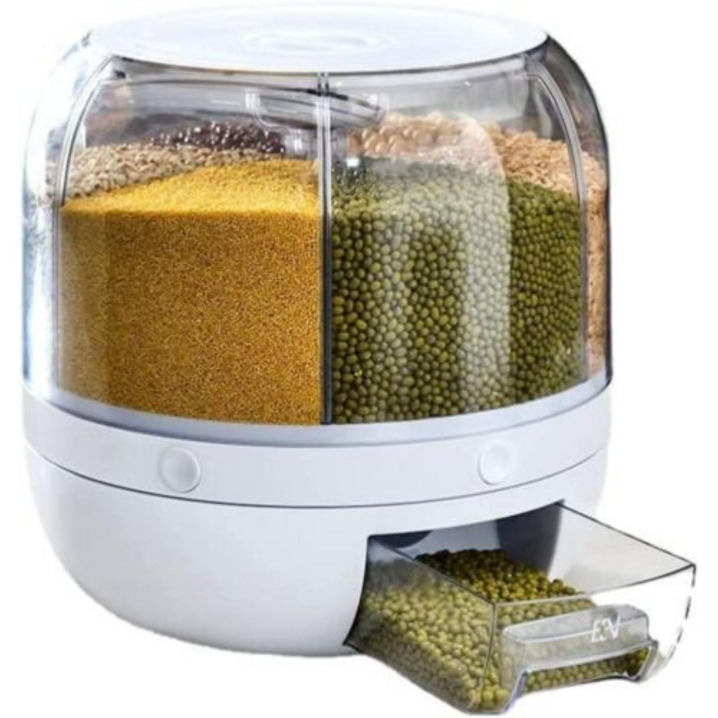 10L Rice Storage Dispenser 360 Degree Rotating Dry Food Grain Container