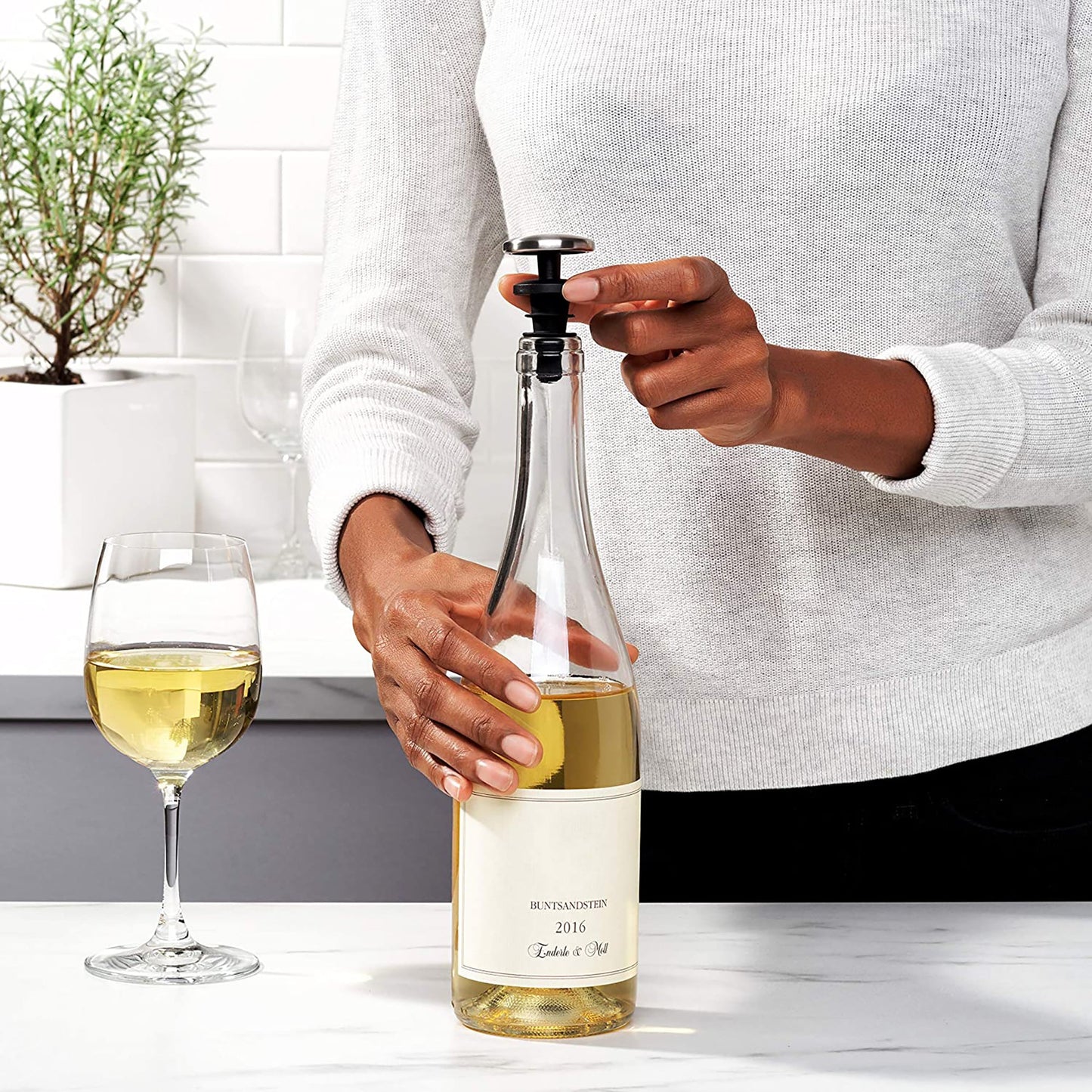 Silicone Stainless Spill Proof Wine Stopper Set