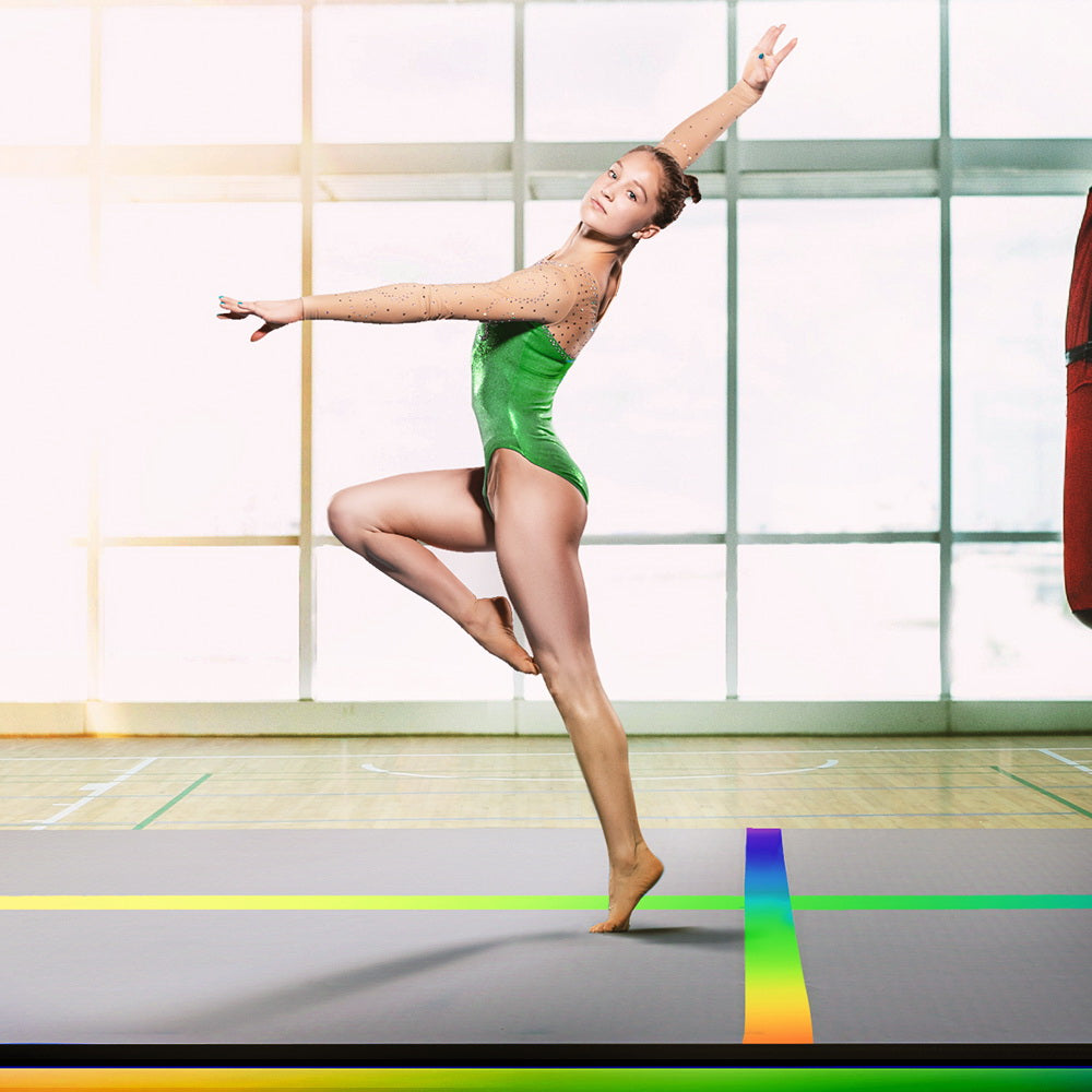 Inflatable Air Track Gymnastics Tumbling Exercise Mat with Pump - 3M