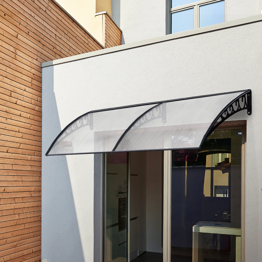 Patio DIY Window Door Awning Canopy UV Shield White - 1x6m
