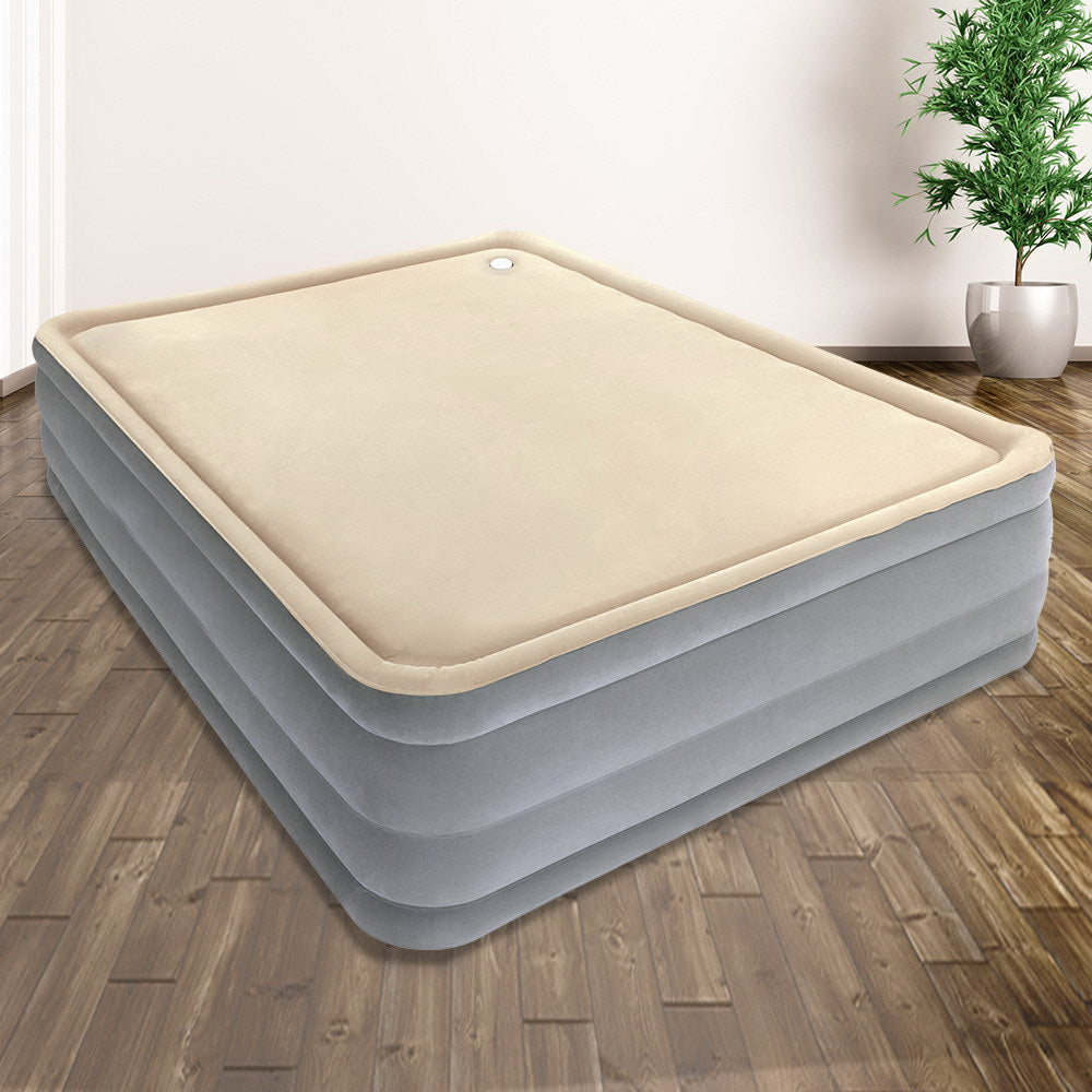 Queen Size Inflatable Air Matress - Grey and Beige