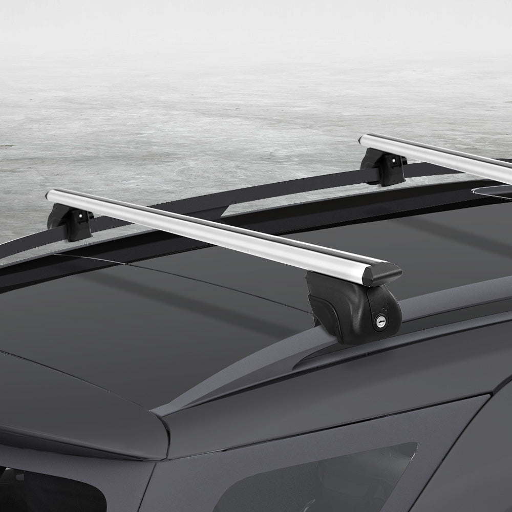 Universal Car Roof Rack Aluminium Cross Bars Silver - 111cm