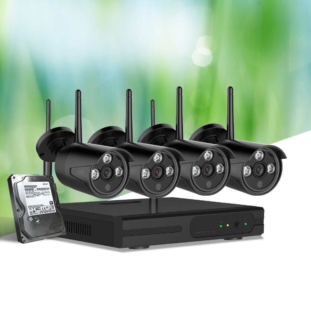 Outdoor 8CH CCTV Wifi Security Camera System Kit 1 TB - 4 Cameras