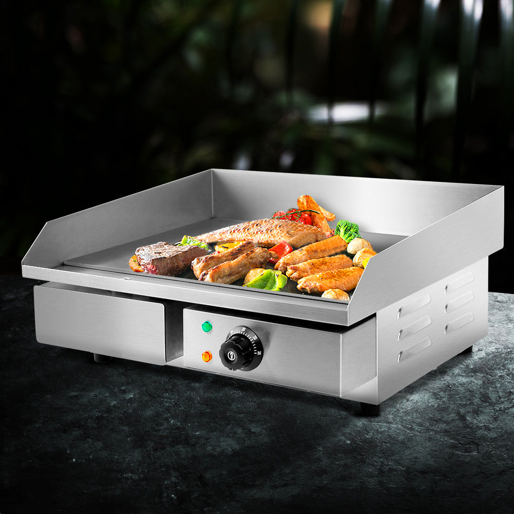Stainless Steel Commercial Electric Griddle BBQ Grill Pan