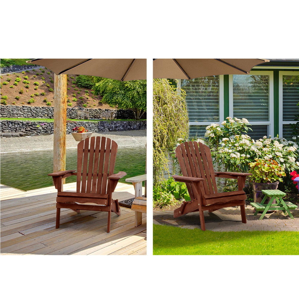 Outdoor Garden Patio Lounge Chair - Brown