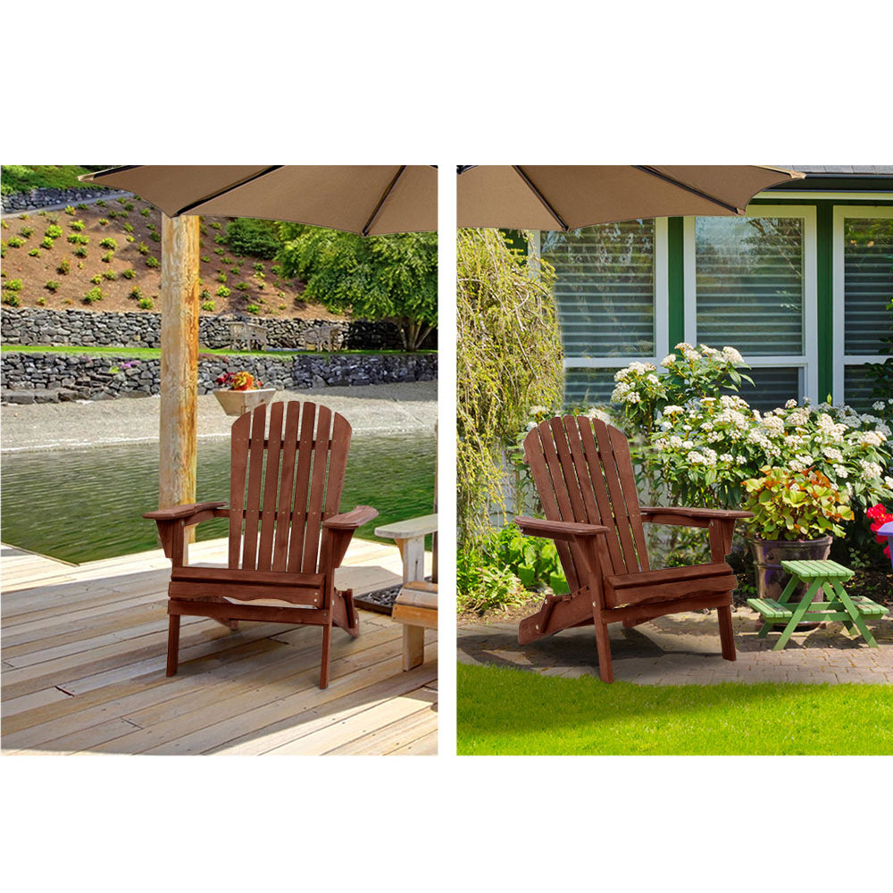 Outdoor Setting Beach Table Wood Set - 3 piece