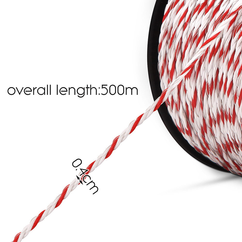 Electric Poly Tape Fence Wire Temporary Fencing Kit - 1000M