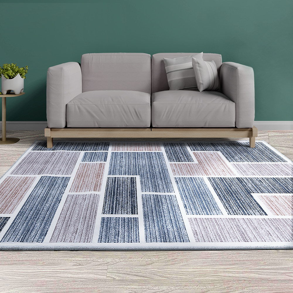 Soft Short Pile Area Floor Rug 160x230 - Blue