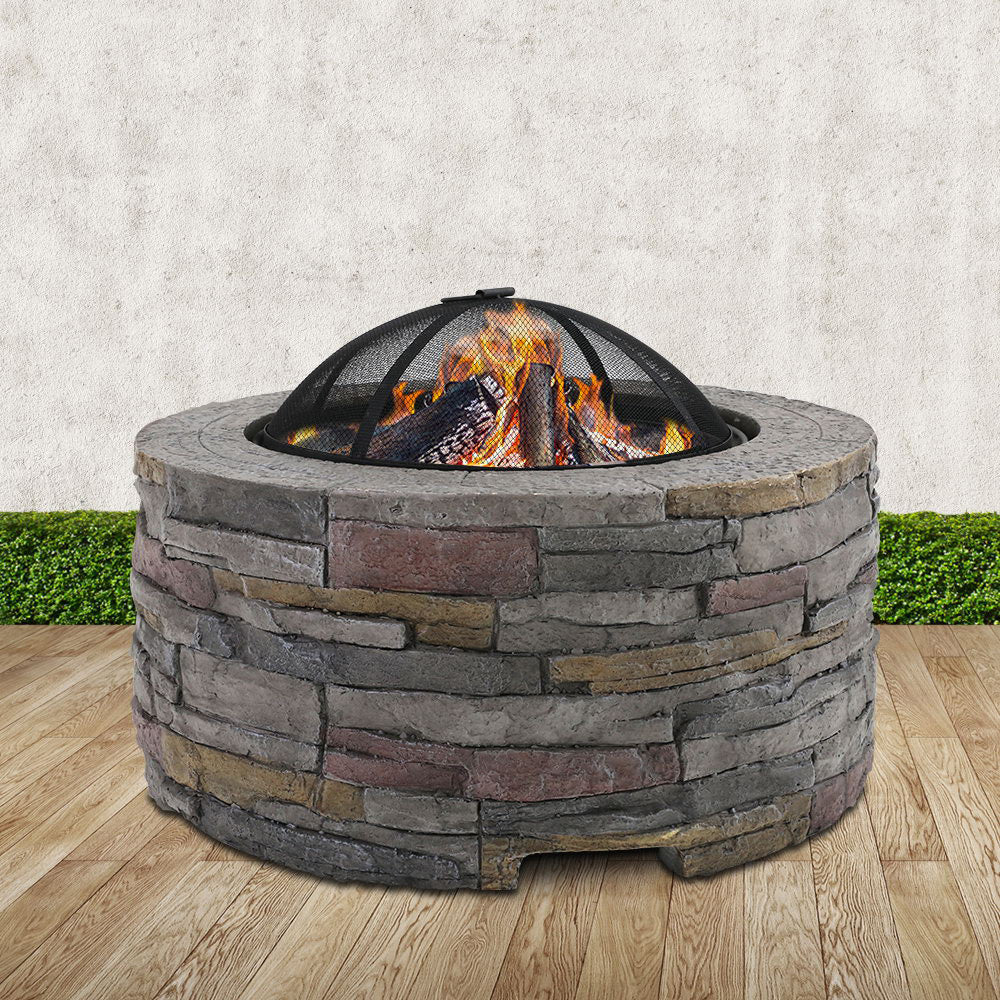 Outdoor Garden Fire Pit Table Set