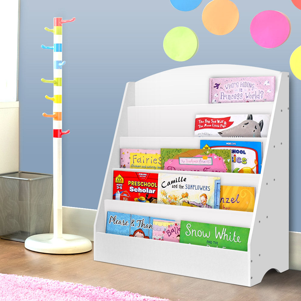 Kids Books and Magazine Organiser Shelf - 5 Tiers