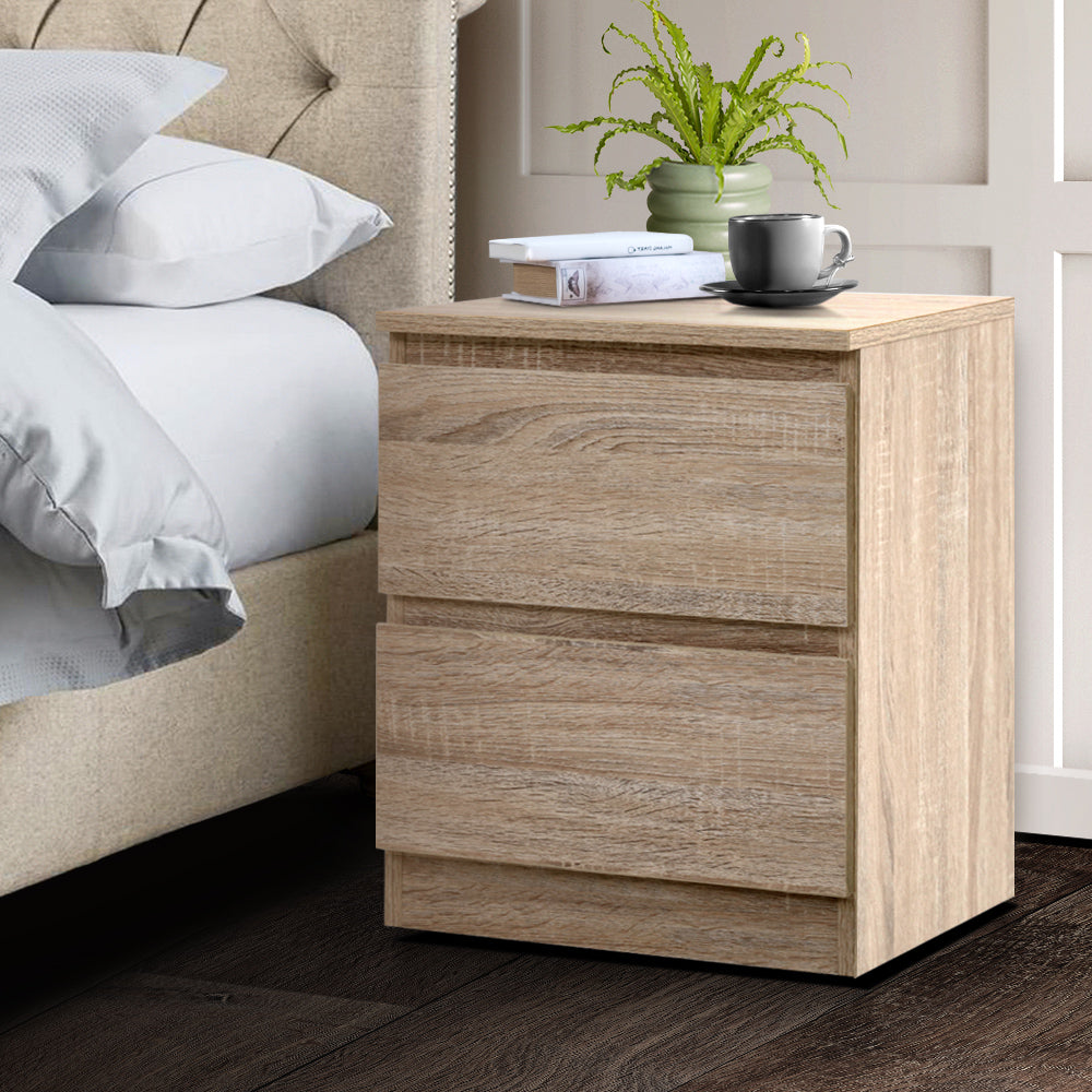 Bedside Tables Drawers Side Table Bedroom Furniture Nightstand Wood Lamp