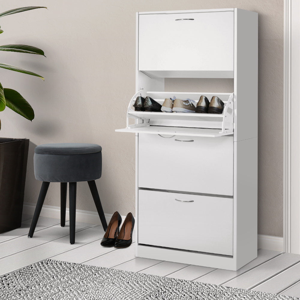 60 Pairs Shoe Cabinet Shoes Rack Storage Organiser Shelf Cupboard Drawer
