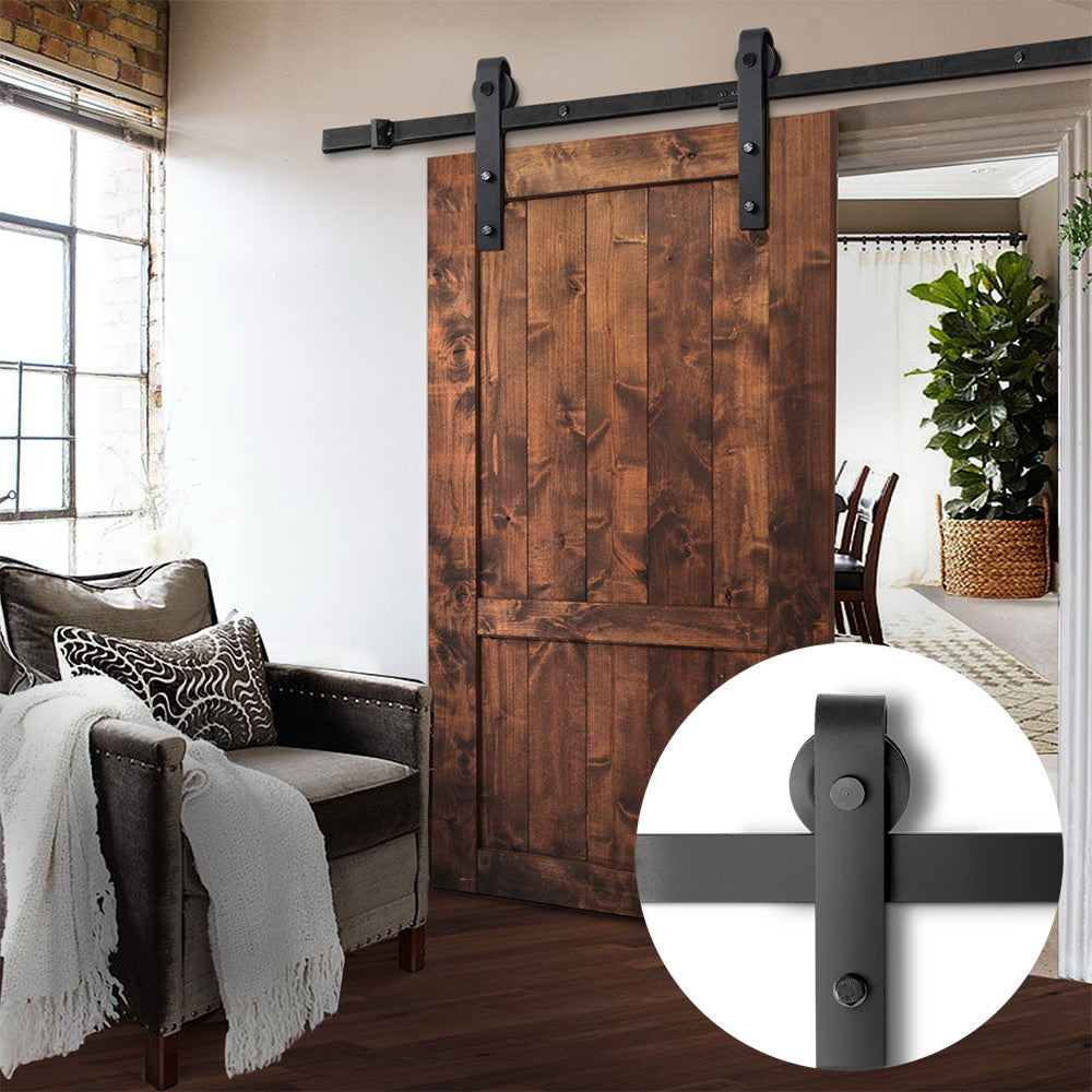Sliding Barn Door Hardware Track Set 1.83m Roller Slide Office Bedroom