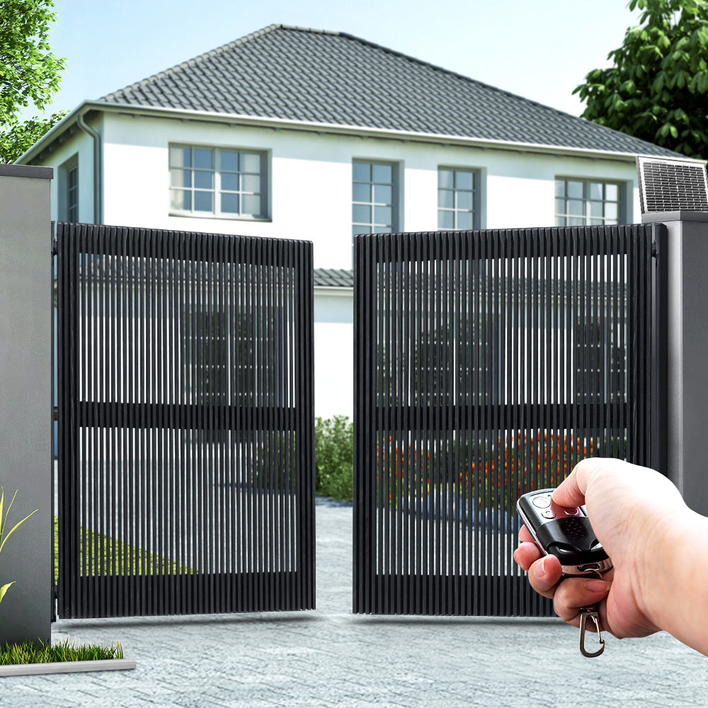 Swing Gate Opener Auto Solar Power Electric Kit Remote Control 1000KG