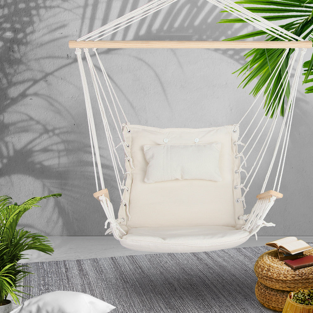 Hammock Swing Chair - Cream - 120KG Capacity