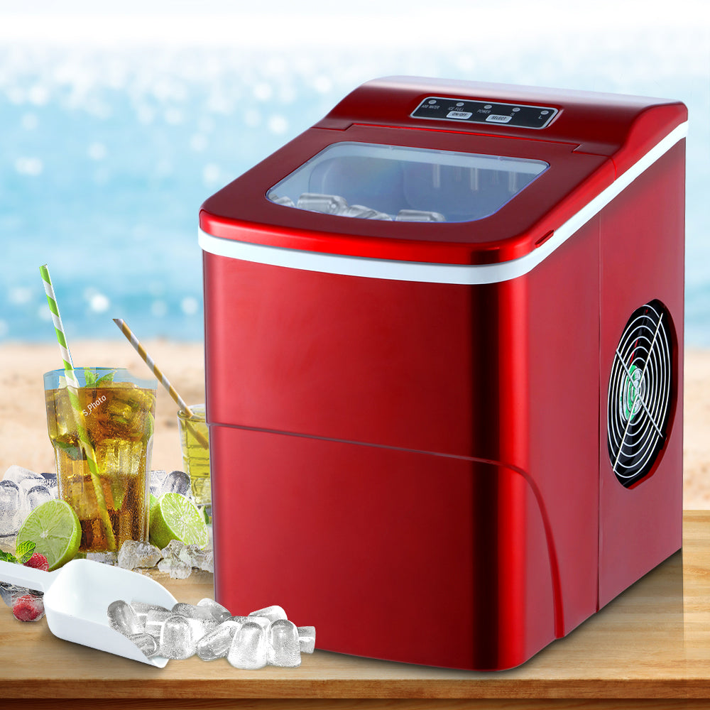 Portable Quick Ice Cube Maker 2L - Red