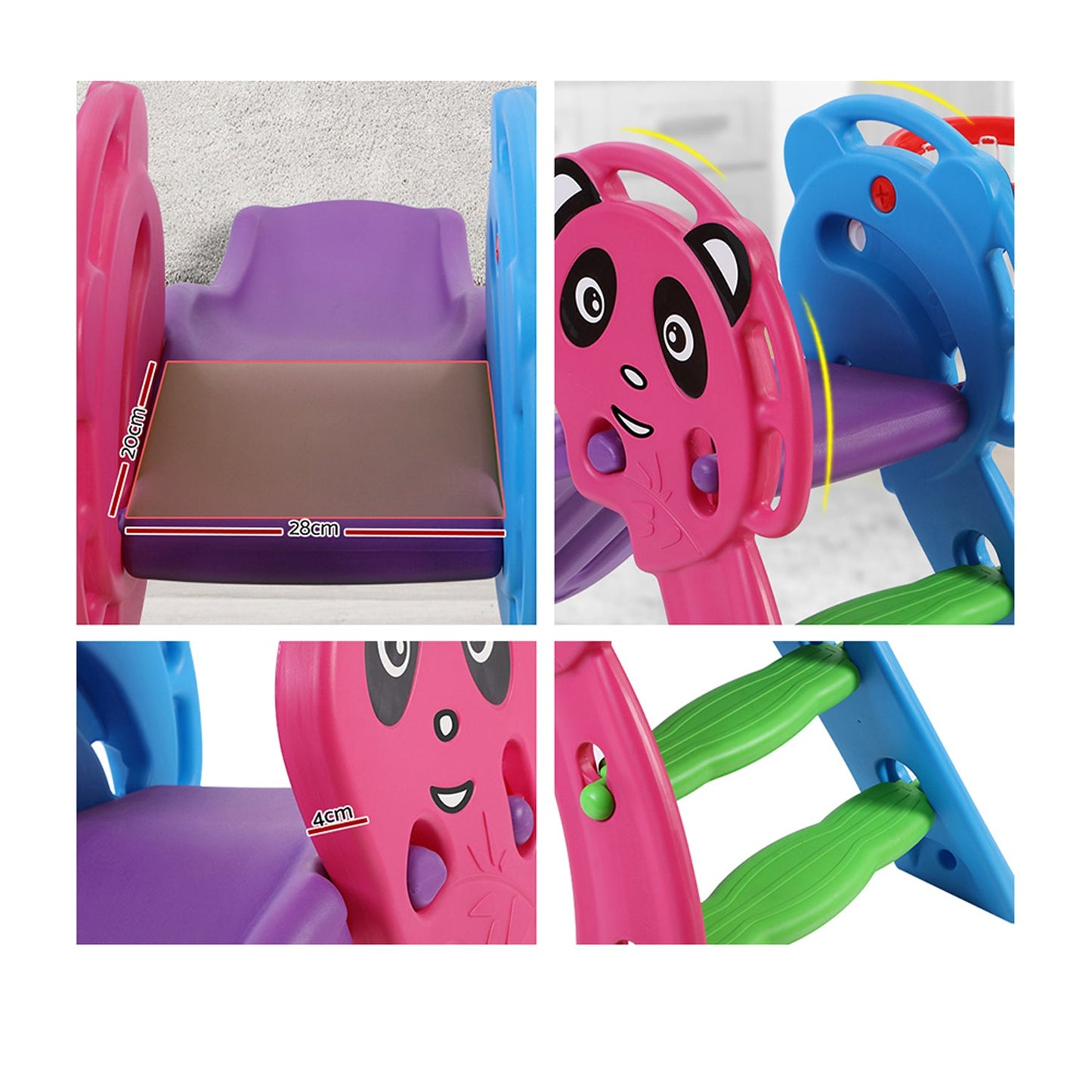 Kids Outdoor Slide with Basketball hoop