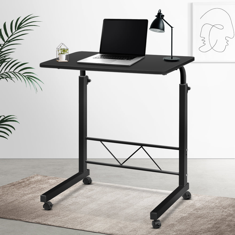 Portable Laptop Table Adjustable Height Desk - Black