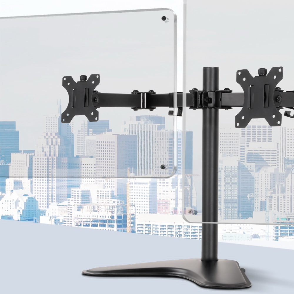 Dual Monitor Arm Stand Brackets - Black