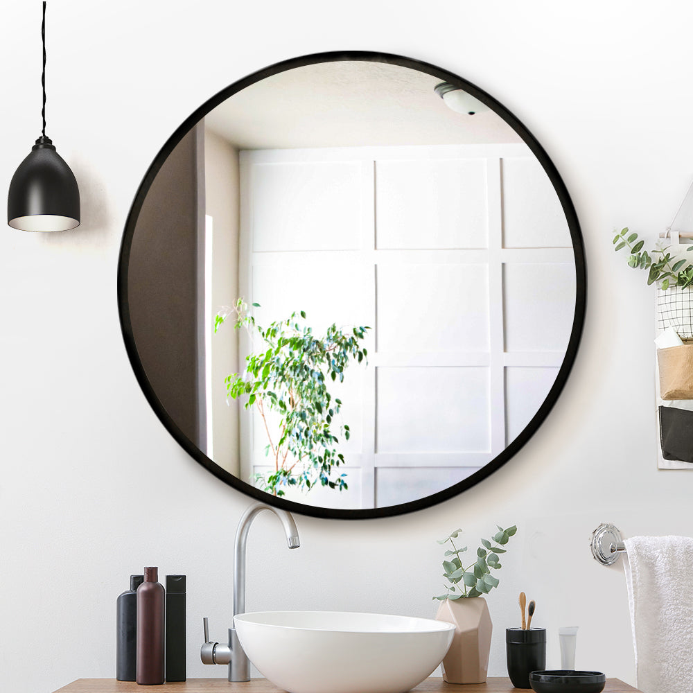 Bathroom Wall Mirror Round Makeup Vanity - 90cm