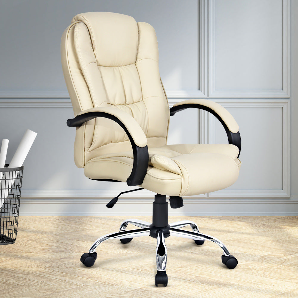 Gaming and Office Computer Desk Chair - Beige