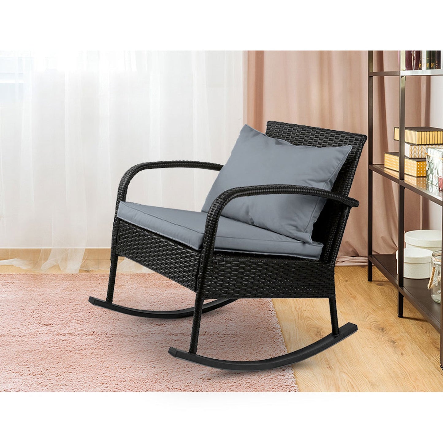 Garden Rocking Chair - Black