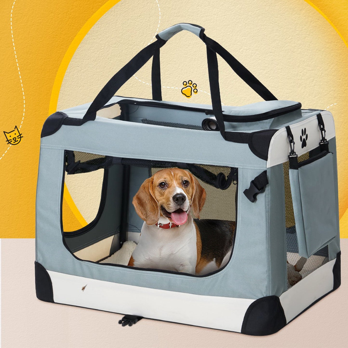 Pet Carrier Soft Crate Dog Cat Travel Portable Cage -2XL
