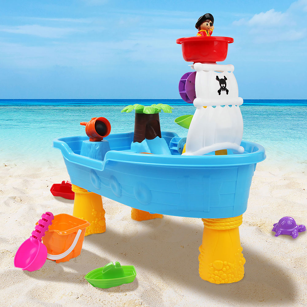 20 Piece Kids Pirate Boat Toy Set - Blue