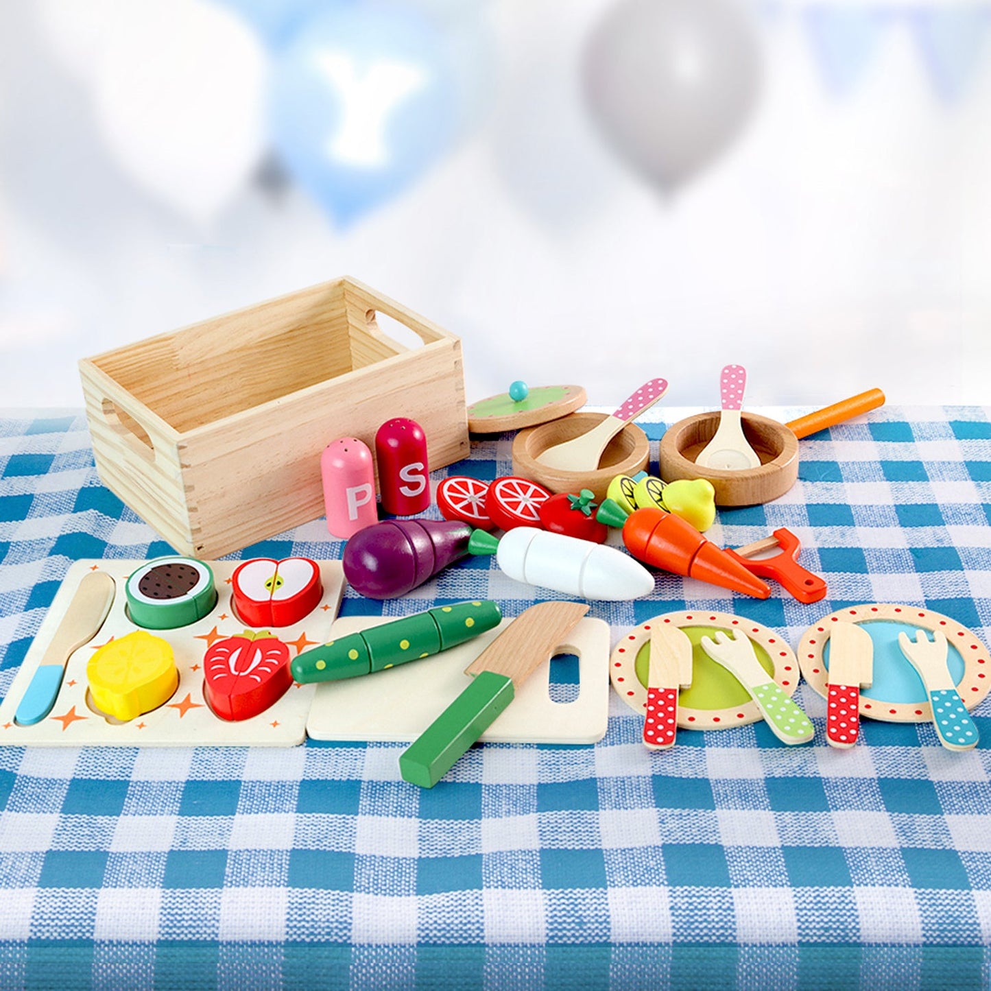 Kids Wooden Kitchen Playset