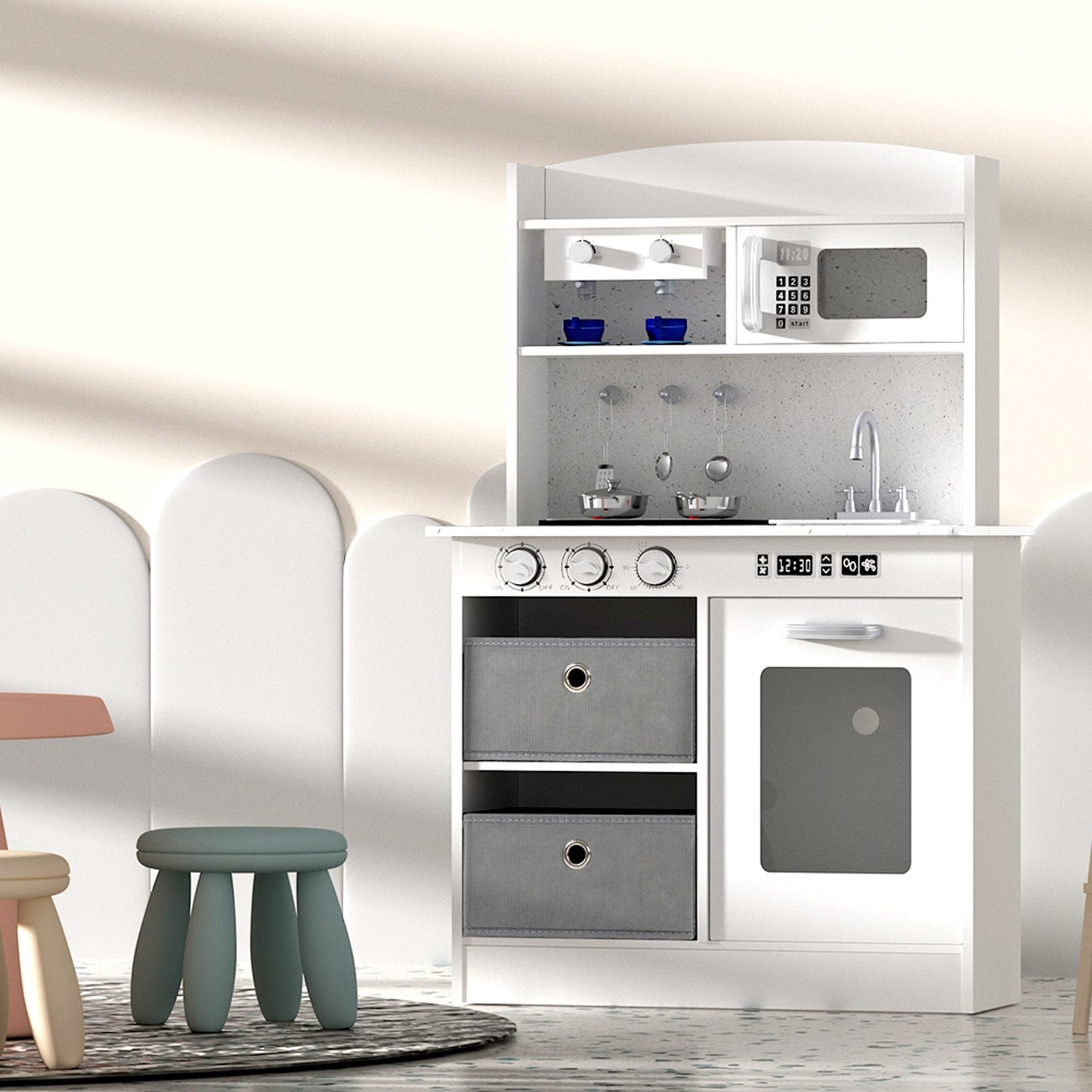 Kids Wooden Kitchen Playset