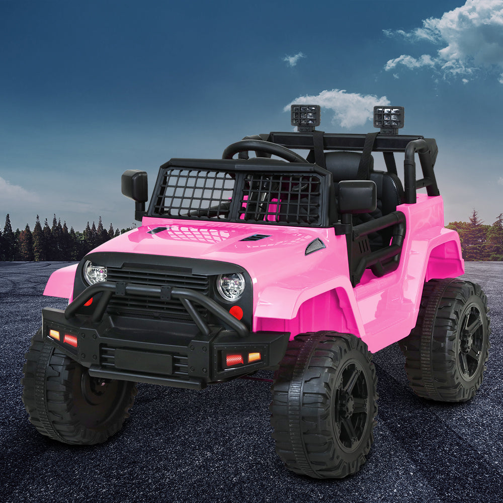 Kids Ride On Car Electric 12V Car Toys Jeep Battery Remote Control Pink